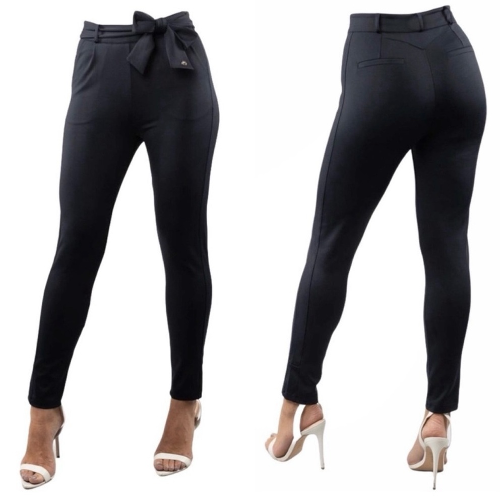 BuffBunny Black VP Pants with Bow Detail